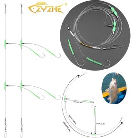 Resim 1 adet ZYZHE Uzun Saplı Çift Kancalı Balıkçılık Takımı, Yüksek Hızlı Döner, Karanlıkta Parlayan Boncuklar ve Naylon Misina - Gece Balıkçılığı için İdeal, Yeşil, Balıkçılık Malzemeleri | Karanlıkta Parlayan Boncuklar | Dayanıklı Misina, Balıkçılık Takımı, Balıkçılık Makarası, Balıkçılık Tüm Balıkçılık Ürünleri, Balıkçılık Kancası, Balıkçılık Aksesuarı ve Ekipmanı 