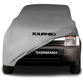 Resim ULTRASHOP Ford Tourneo Connect (2002 - 2013) Gri Kumaş Araba Brandası Logolu Penye Branda Oto Branda 