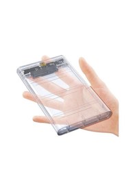 Resim Wozlo 2.5 İnç Sata Usb 2.0 Harddisk Kutusu - Şeffaf - Mini Usb 
