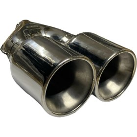 Resim HYM Tuning 110 Luk Egzoz Ucu Çiftli Düz Içi Dışı Krom 100 mm Egzoz Ucu Düz 