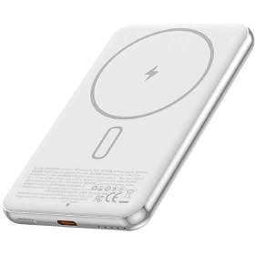 Resim Wiwu Wi-P088 LED Işık Göstergeli PD 20W Kablosuz Powerbank 5000mAh 15W - Gümüş 