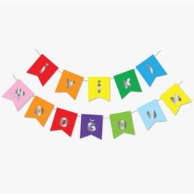 Resim İyi Ki Doğdun Yazı Renkli/ Gümüş Banner 