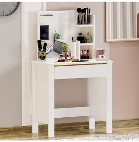 Resim Gupse Makyaj Masası Beyaz 