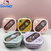 Resim Sanrio için for hello kitty Japon tarzı plastik öğle yemeği kutusu bölümlerle - İzoleli, Kare, Karikatür Temalı Yemek Konteyneri Sıcak veya Soğuk Yiyecekler İçin, Okul veya İş İçin İdeal, Okul Yemek Konteyneri | Temalı Öğle Yemeği Kutusu | Dayanıklı Plastik, Öğle Yemeği Kutuları 