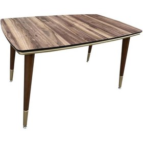 Resim Evimeaksesuar 78*128 Cm Sabit Tornalı Ceviz Ahşap Masa 