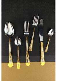 Resim Haven 72 Parça Çelik Çatal Kaşık Bıçak Seti Gold 