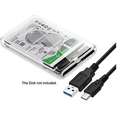 Resim 2.5 Sata Type C USB 3.1 USB 3.0 Şeffaf Harici SSD HDD Hard Disk Kutusu 4389 