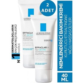 Resim La Roche Posay Effaclar H Iso Biome Nemlendirici Bakım Kremi 2 x 40 ML 