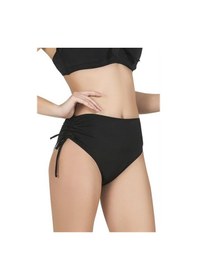 Resim Endeep Kadın Yüksek Bel Yan Büzgülü İpli Bordo Bikini Altı-bordo Bordo 