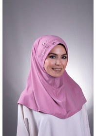 Resim Hürrem Bone Gül Kurusu Pratik Hazır Geçmeli Tesettür Eşarp Sandy Kumaş Elişi (545491270) Gülkurusu 