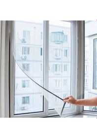 Resim 125 X 150 Cm Çift Kanat Sineklik Yapıştırma Bantlı Pencere Ve Kapıların Kapanmasını Engellemez 