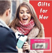 Resim Dancemonkey Araba Güneşlik Ayna Usb Şarjlı Makyaj Aynası 3 Işık Modlu Dokunmatik - Siyah 