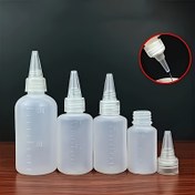 Resim 5 Adet Şeffaf Plastik Sıkma Şişeleri, Hassas Ölçek İşaretlemeleri - Sivri Ağız, Doldurulabilir & Seyahat için Taşınabilir, Sıvılar & Pigmentler için İdeal, Seyahat Sıvı Şişeleri 