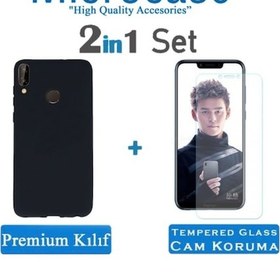 Resim Microcase Huawei Honor Play Premium Matte Silikon Kilif + Cam 288992399 - Seçenek / Renk-Cam Koruma-Lacivert-Tempered Glass Istemiyorum 