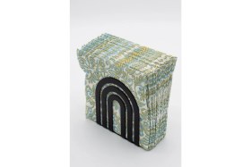 Resim Mavi Trend Metal Masa Üstü Sofra Dekoratif Siyah Peçetelik 