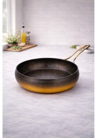 Resim Caldora 24 Cm Gold Saplı Güveç Tava Yanmaz Yapışmaz 