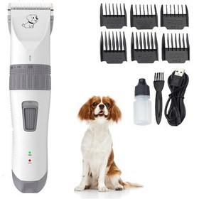 Resim Moveevo Köpek Tıraş Makinesi 6 Taraklı Düşük Sesli Şarjlı Kablosuz Evcil Hayvan Bakım Seti 