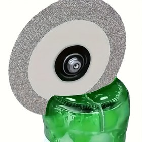 Resim Cam, Seramik ve Mermer Kesimi için 1 Adet 4 İnç Ultra İnce Elmas Testere Tekerleği - Hassas Cilalama ve Kesim için Metalik Şaftlı 100mm Kaplamalı Aşındırıcı Disk, Seramik Karo Kesme | Pürüzsüz Kesim Kenarı | Elmas Kaplama Disk 