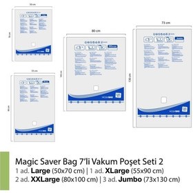 Resim Magic Saver Bag 7'Li Vakumlu Poşet Seti 2 
