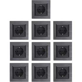 Resim Quantum Manyetik Gri Topraklı Priz 10' Lu 