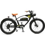 Resim Bisan Rider 26'' 7V Md Elektrikli Fat Bike Bisiklet Mat Siyah - Yeşil 18'' 