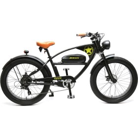 Resim Bisan Rider 26'' 7V Md Elektrikli Fat Bike Bisiklet Mat Siyah - Yeşil 18'' 