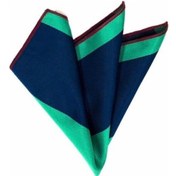 Resim Lacivert Yeşil Çizgi Desen Mendil 4215 - 4M Yeşil 