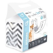 Resim M-Pets Diapers Erkek Köpek Külot Large 12 li Paket 