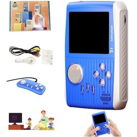 Resim S1 3.0 Inç Taşınabilir Video Oyun Konsolu Dahili 666 Oyun Retro Oyun Konsolu Iki Oyun Kumandası 