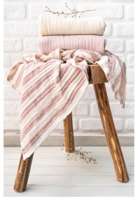 Resim Müslin Örtü & Battaniye 3'lü Set %100 Pamuk Oeko-teks Sertifikalı 80x70 Cm Pembe 