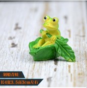 Resim Hangfox Akvaryum Dekoratif Simülasyon Figürü - Bot Sahibi Kurbağa, Reçine Materyal, Ev Su Ormanı Dekorasyon Aracı 