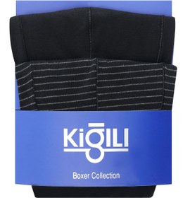 Resim Siyah 2'li Desenli Pamuklu Boxer Seti 