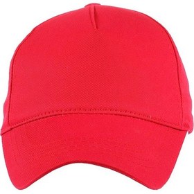 Resim Perlotus Düz Renk Spor Beyzbol Kep Pamuklu Şapka Kırmızı 