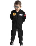 Resim Çocuk Pilot Tulumu Siyah 