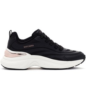 Resim Skechers Kadın Siyah Hazel - Step N Flow Bağcıklı Kalın Tabanlı Sneaker Derimod