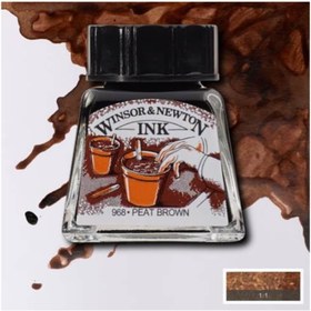 Resim Winsor Newton Winsor & Newton Drawing Ink Çizim Mürekkebi 14ml Peat Brown 469 