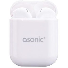 Resim Asonic AS-TWS130 Beyaz Mobil Telefon Uyumlu Bluetooth TWS AirPods Mikrofonlu Kulaklık 