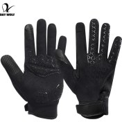 Resim Liangduo Shop Siyah Stil Xl Boyutu Gün Kurt Mtb Bisiklet Eldiveni Erkekler Yaz Tam Parmak Kadın Nefes Spor Spor Egzersiz Eldiveni Dokunmatik Ekran Spor Kavrama (Yurt Dışından) 