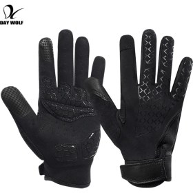 Resim Liangduo Shop Siyah Stil Xl Boyutu Gün Kurt Mtb Bisiklet Eldiveni Erkekler Yaz Tam Parmak Kadın Nefes Spor Spor Egzersiz Eldiveni Dokunmatik Ekran Spor Kavrama (Yurt Dışından) 