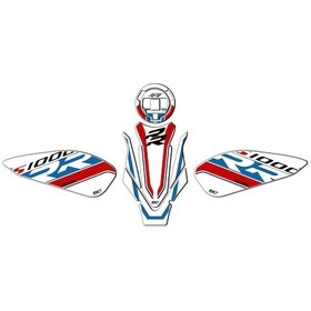 Resim GP Kompozit BMW S 1000 RR 2019-2024 Uyumlu Tank Pad Seti Beyaz 