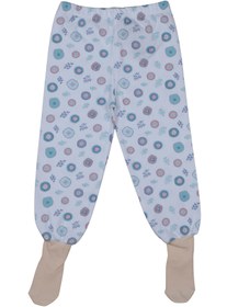 Resim Melekpare Kız Bebek Patikli Pantolon Kendinden Çoraplı Alt Pijama %100 Organik Pamuk Yumuşacık Kumaş 2'li Set 