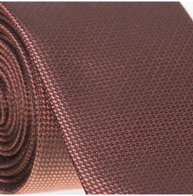 Resim Gaffy Kiremit Slim Fit Düz Renk Dokuma Kravat / DDK-04 Çok Renkli 