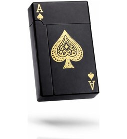Resim Limited Edition Serisi Premium İskambil Poker Kartları Tasarımlı Çakmak-özel Çakmak Kutusu Metalik 