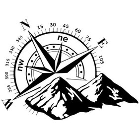 Resim Siyah-30cmx22.5cm-jp Dış Dekorasyon Kalıp Kesim Vinil Çıkartmaları Çeşitli Boyutlarda Pusula Rüzgar Gülü Su Geçirmez 