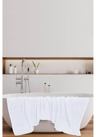 Resim 5 Li Otel Banyo Havlusu %100 Pamuklu 70x150 Cm Beyaz 20/2 Ring 600 Gr Beyaz 