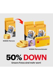 Resim Kodak Mini 2 Retro Mobil Fotoğraf Yazıcısı (5,3x8,6cm) - Sarı 