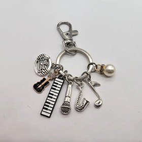 Resim Saksafon Nota Figürlü Anahtarlık 