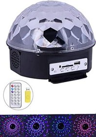 Resim Mobee Sese Duyarlı Usb Ve Sd Kart Girişli Led Küre Disko Topu Renkli Işıklı Lazer Hoparlör Yüksek Ses 