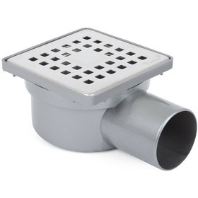 Resim Sukar - 10 10 50 Lik Yandan Çıkışlı Plastik Çerçeveli Koku Önleyici Yer Süzgeci - 1041-2125022-11 