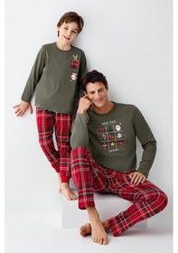 Resim Arnetta Erkek Çocuk Yeşil Pijama Takımı Ar3513-c-v1 